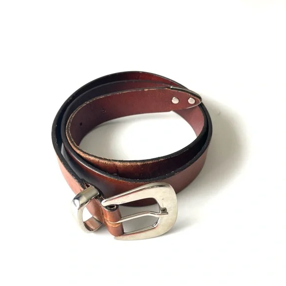 Western Cowgirl Brown Leather Belt Medium - Picture 2 of 8